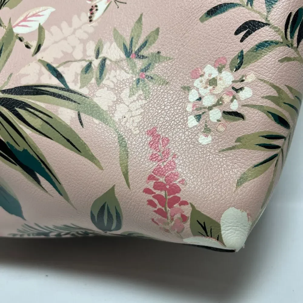 KATE SPADE Bag Mya Arch Place Reversible Floral Botanical Leather Tote Pink